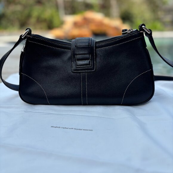 Vintage Y2K Coach Black Leather Soho Shoulder Bag – - Picture 6 of 16